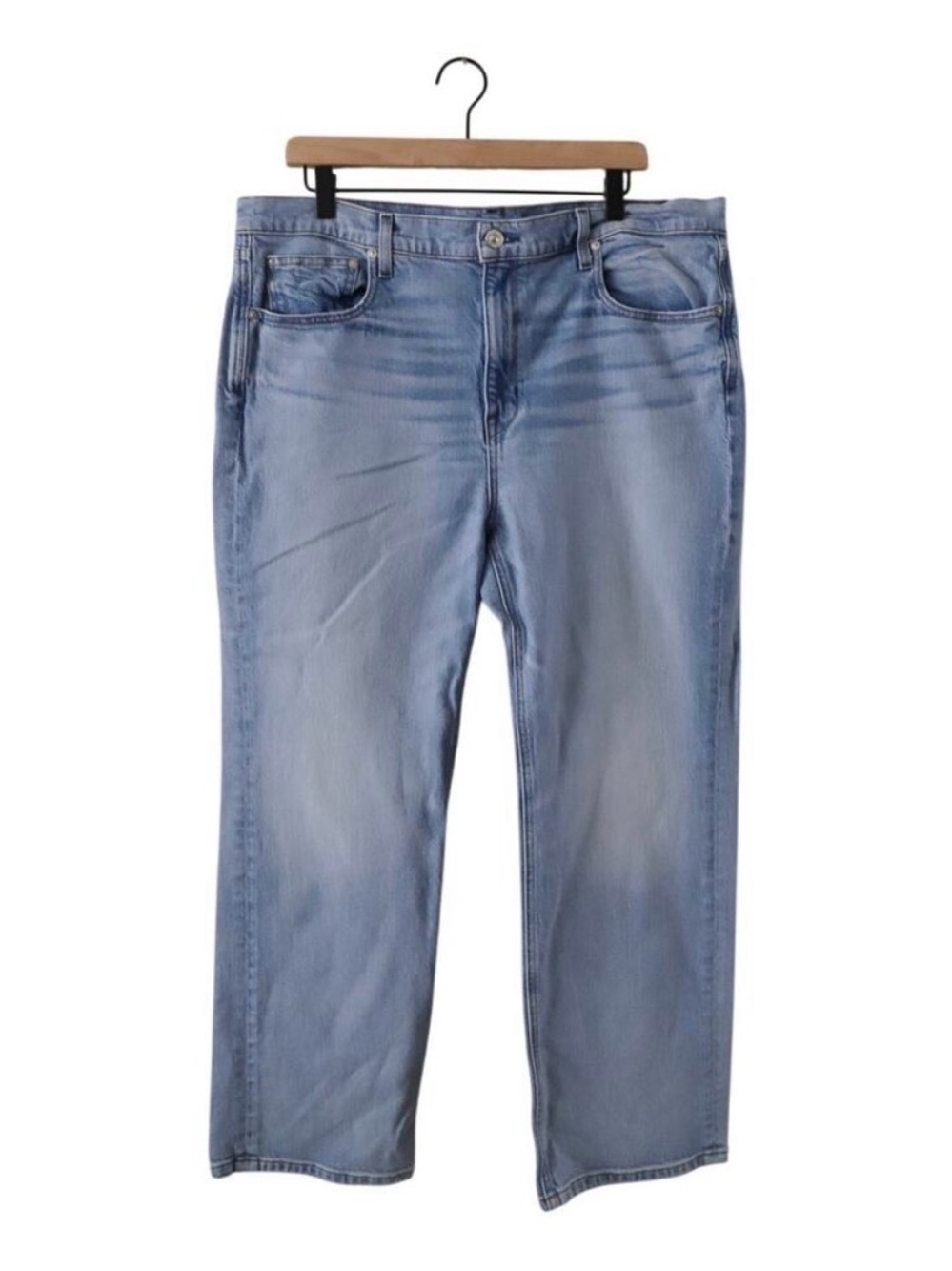 AYR The Roadie Relaxed Straight Leg Jeans Light Blue Wash Women's Size 34